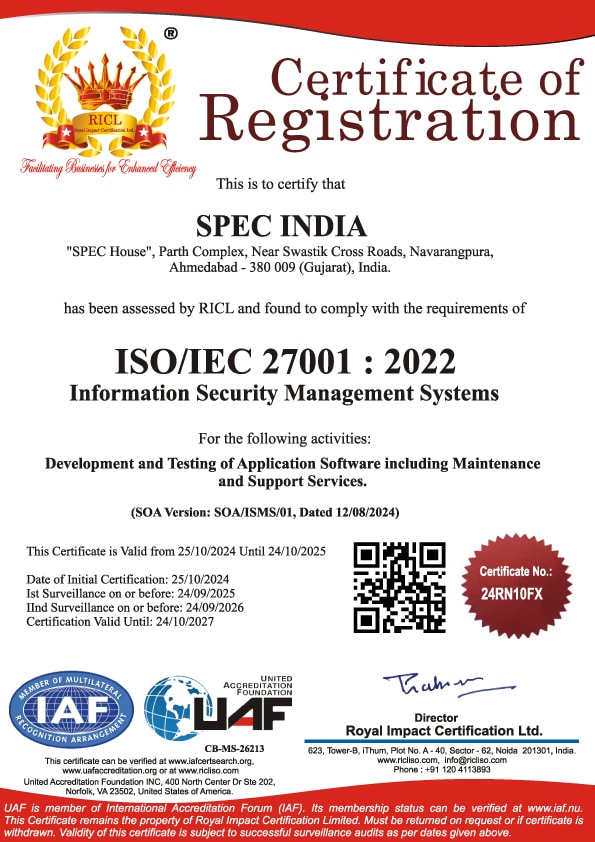 ISO Certificate