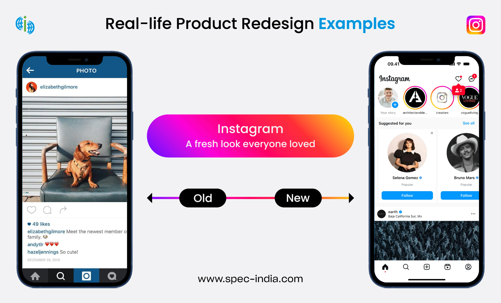 Instagram Product Redesign Example